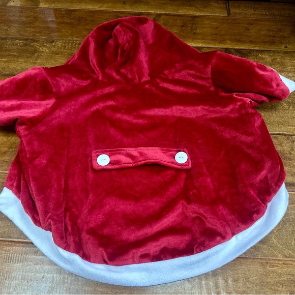 Reversible Red Velvet Dog Hoodie - Picture 3 of 7